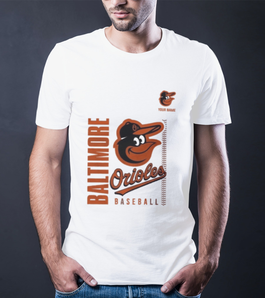 Baltimore Orioles Baseball Team Logo With Mascot Bird T-Shirt
