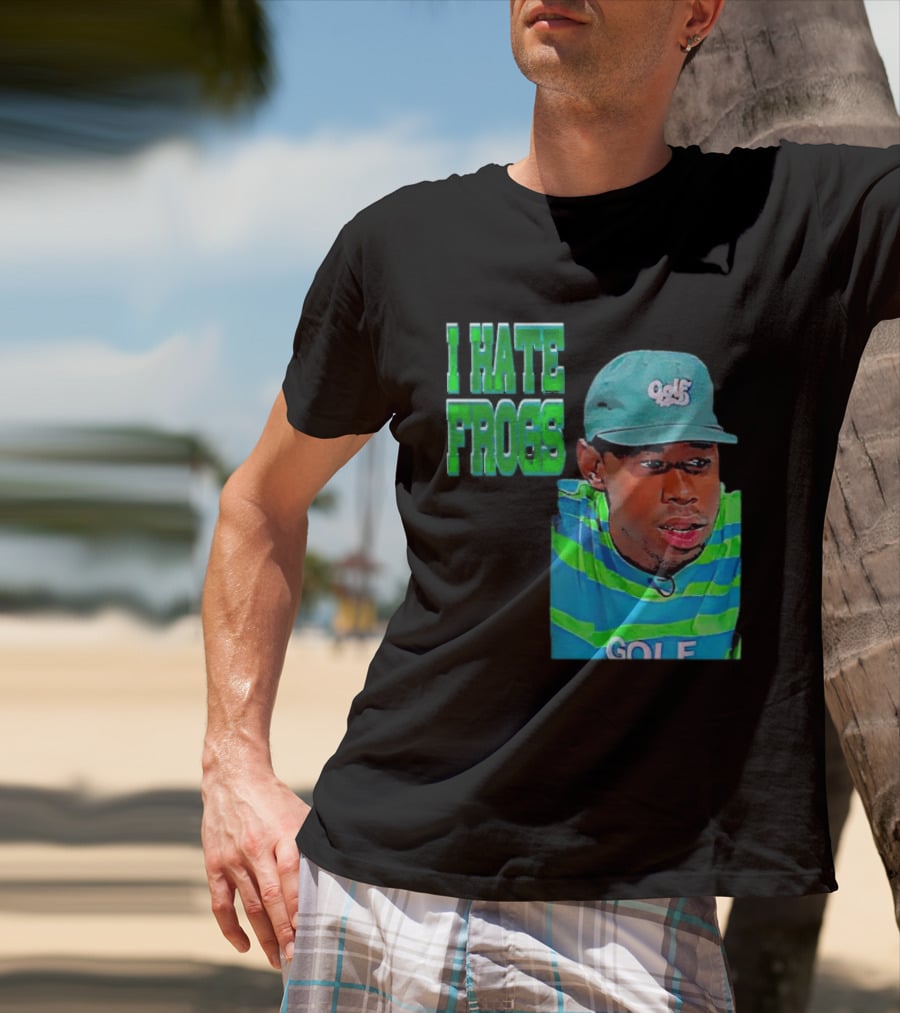 Tyler The Creator I Hate Frogs Meme Golf Hat Striped T-Shirt