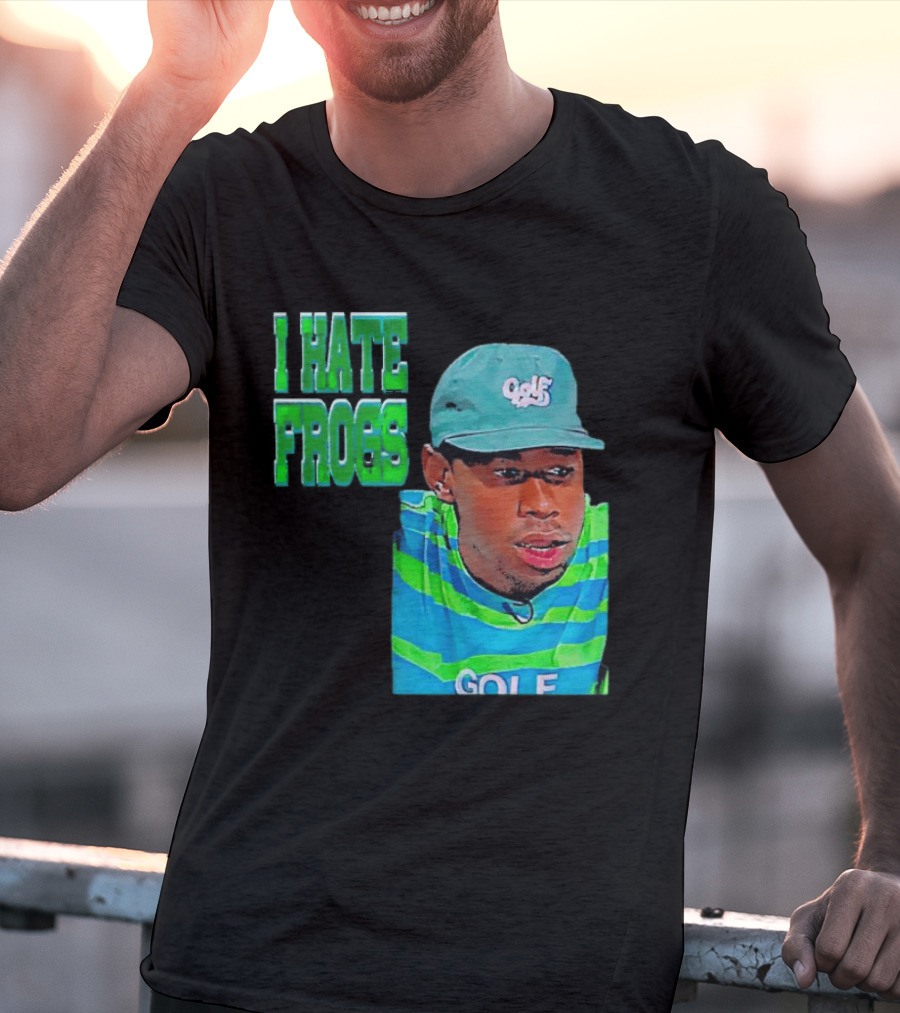 Tyler The Creator I Hate Frogs Meme Golf Hat Striped T-Shirt
