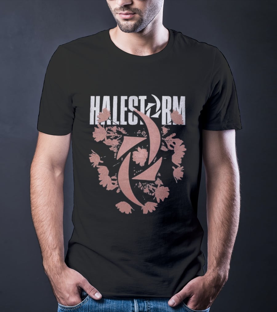 Halestorm Bouquet Pink Floral Band Symbol Impericon T-Shirt