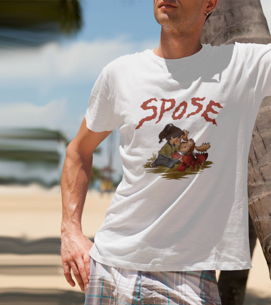 Spose Moose Lobster Ringer Child Petting Hybrid T-Shirt