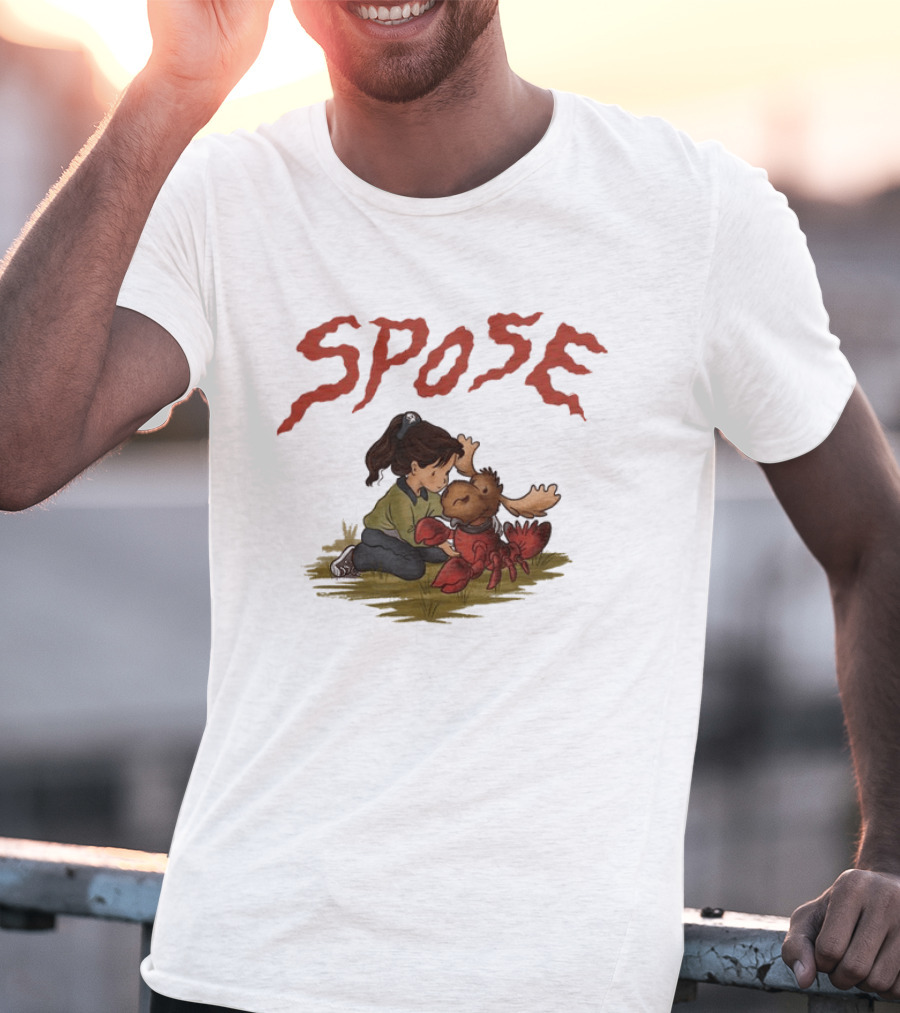 Spose Moose Lobster Ringer Child Petting Hybrid T-Shirt