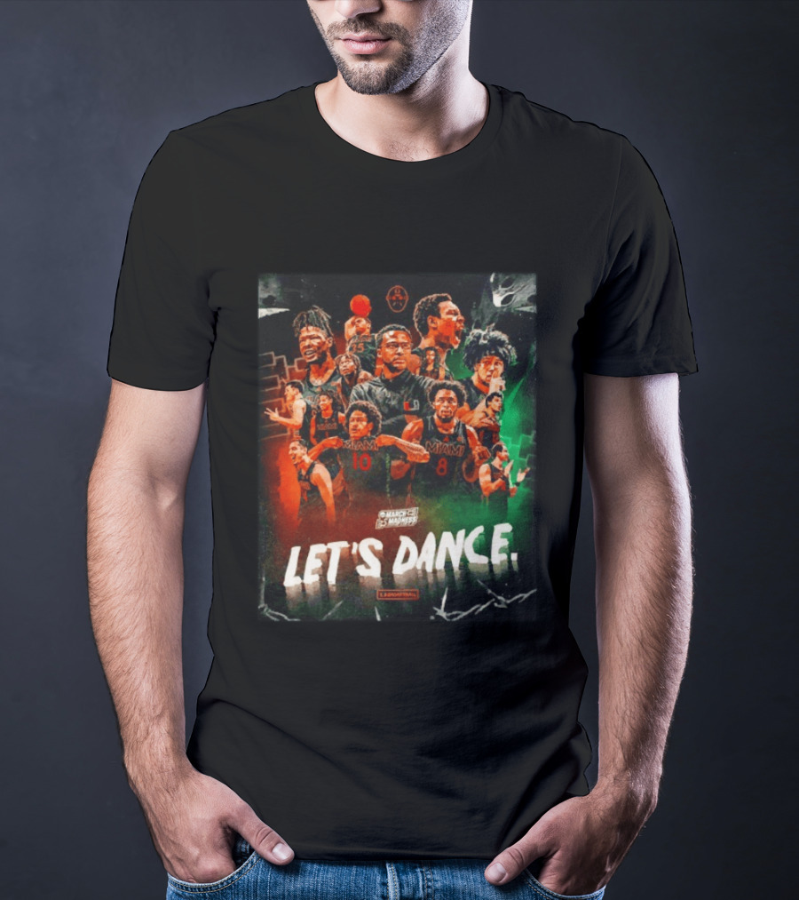 Miami Hurricanes Basketball Let's Dance March Madness Players T-Shirt