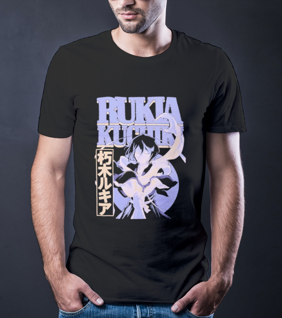 Bleach Rukia Kuchiki Anime Character Illustration Japanese T-Shirt