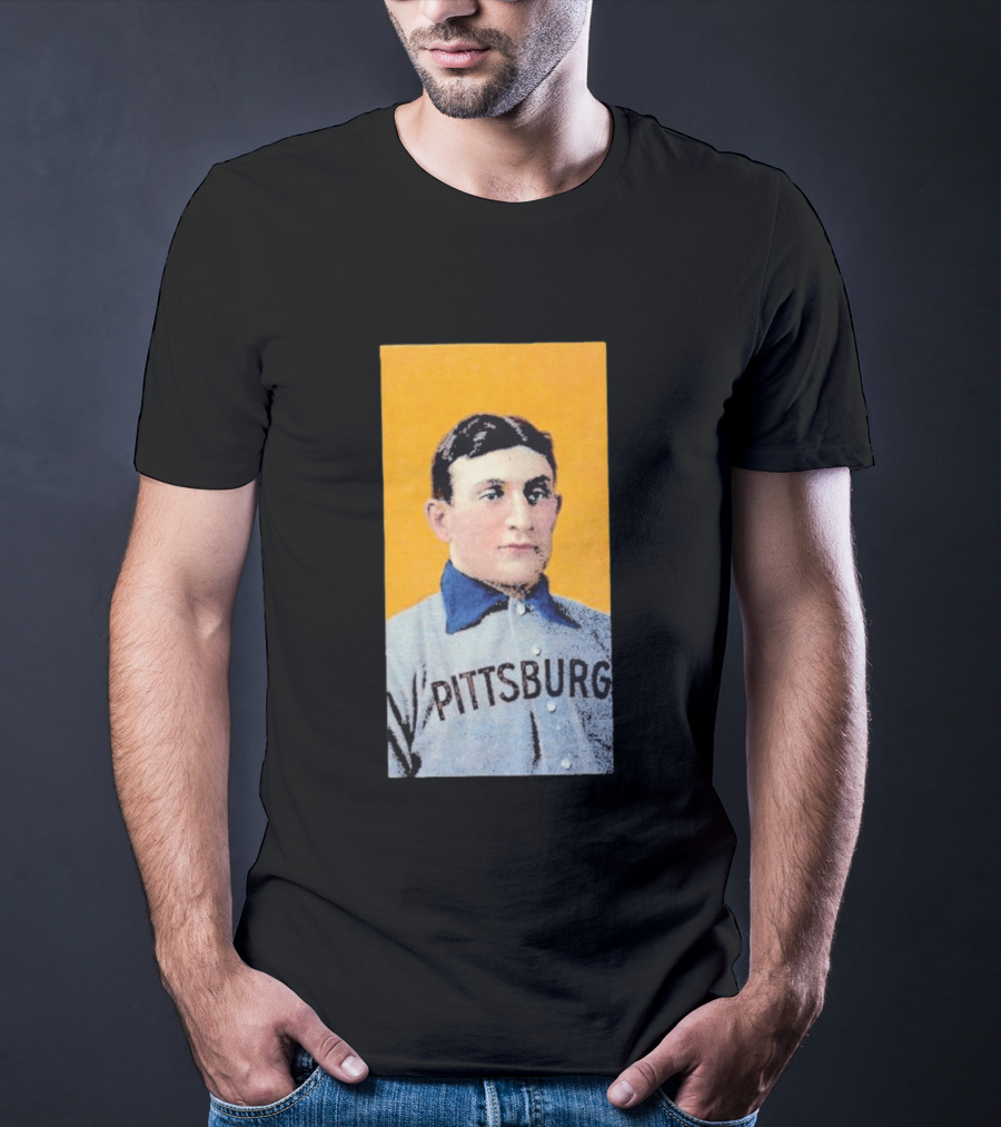 Pittsburgh Vintage Honus Wagner Baseball Player Card T-Shirt