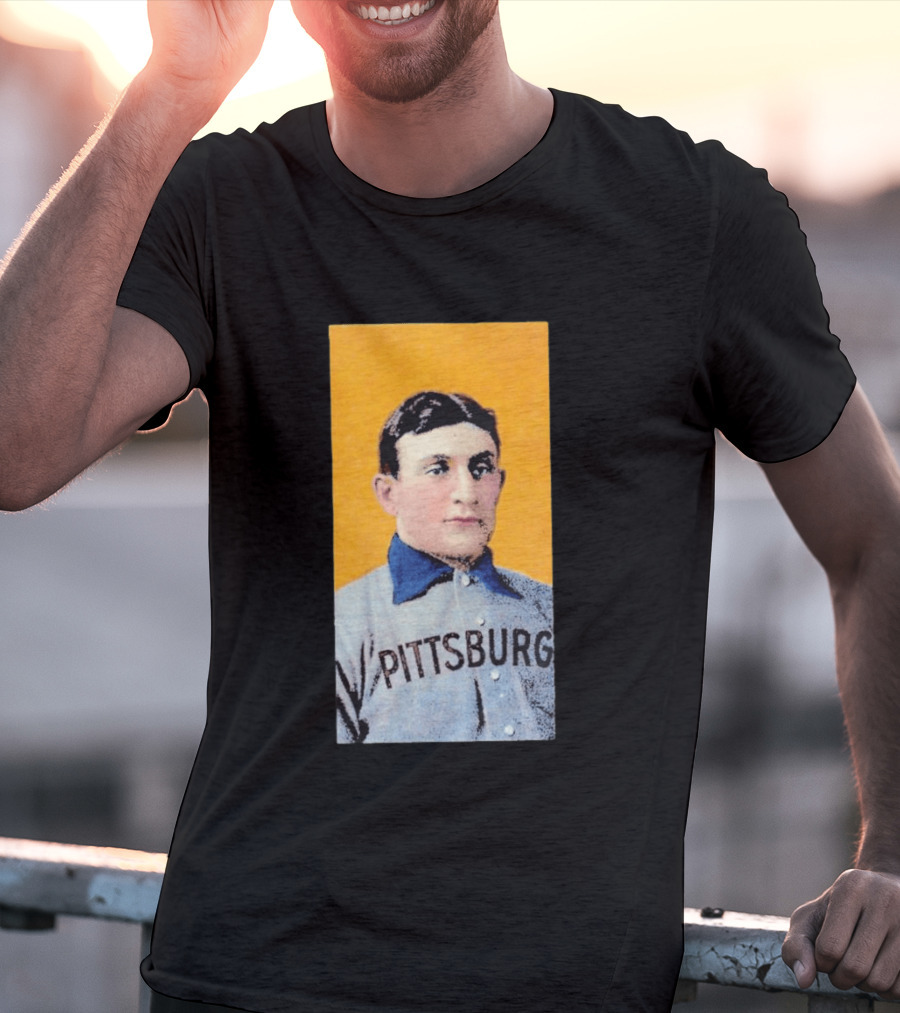 Pittsburgh Vintage Honus Wagner Baseball Player Card T-Shirt