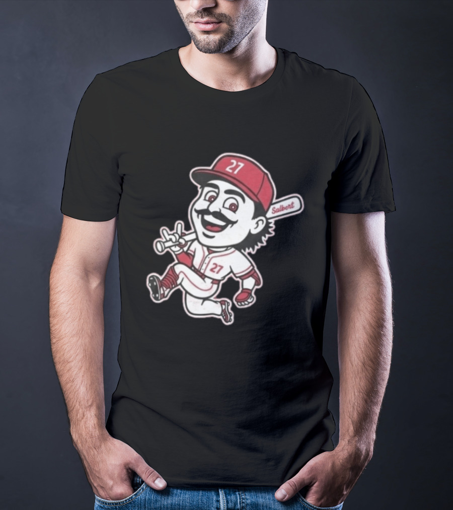 Sal Stewart Cartoon Baseball Character Number 27 Salbert T-Shirt