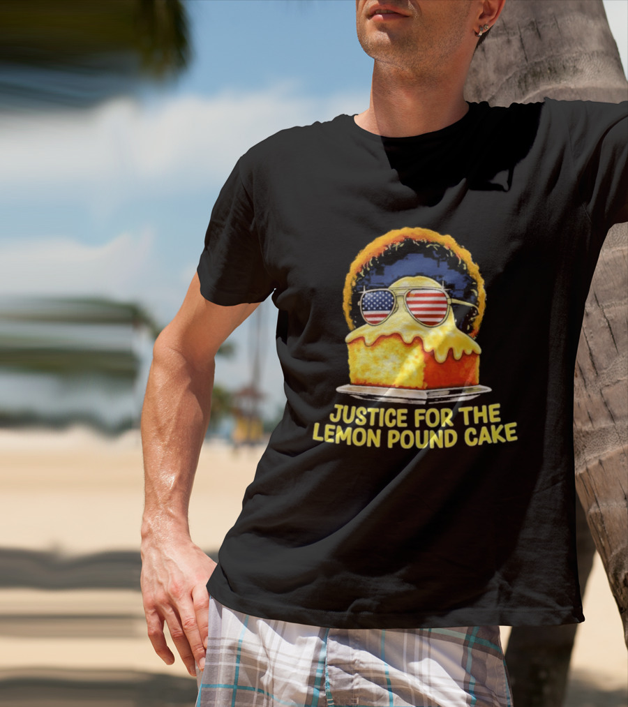 Justice For The Lemon Pound Cake Sunglasses USA Flag T-Shirt