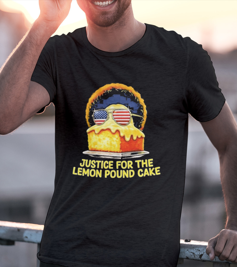 Justice For The Lemon Pound Cake Sunglasses USA Flag T-Shirt