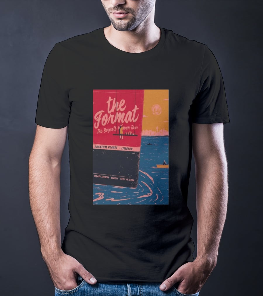 The Format Boycott Heaven Tour Moore Theatre Seattle April 13 2026 Phantom Planet Limbeck T-Shirt