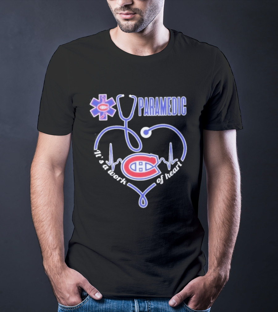 Montreal Canadiens Paramedic Heartbeat Stethoscope T-Shirt