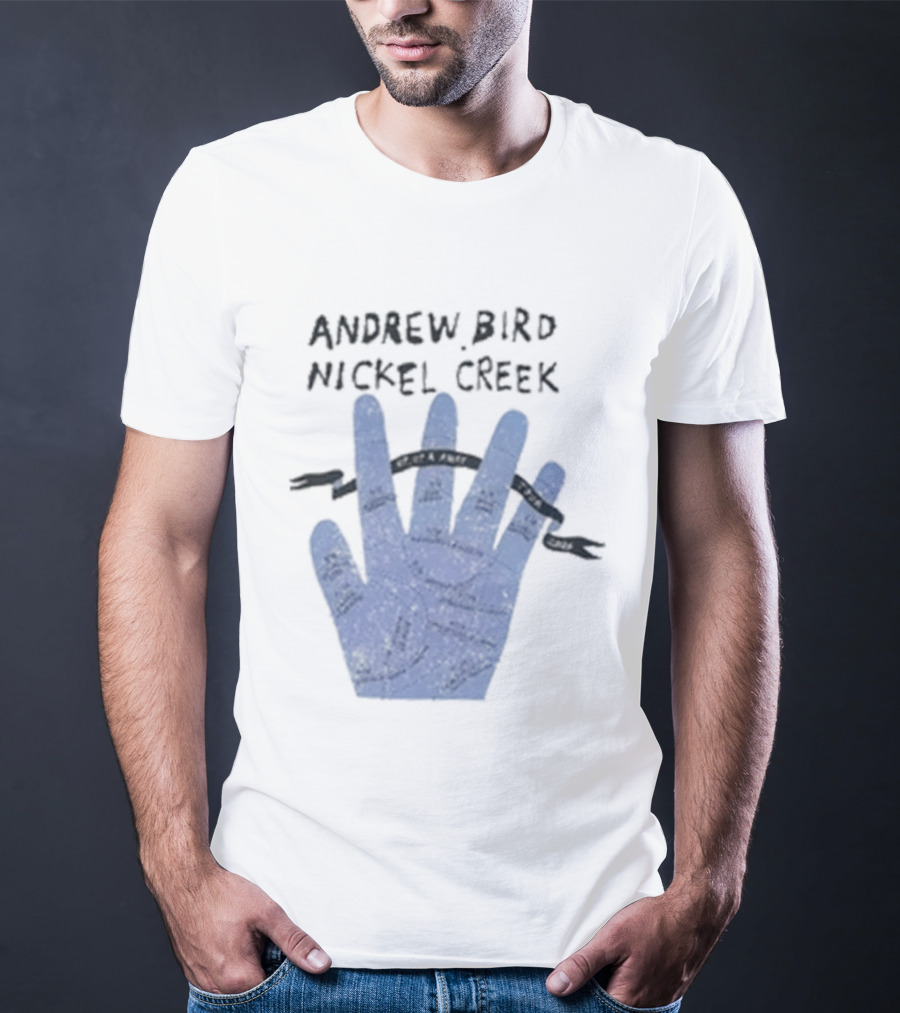 Andrew Bird Nickel Creek Blue Hand Visual T-Shirt