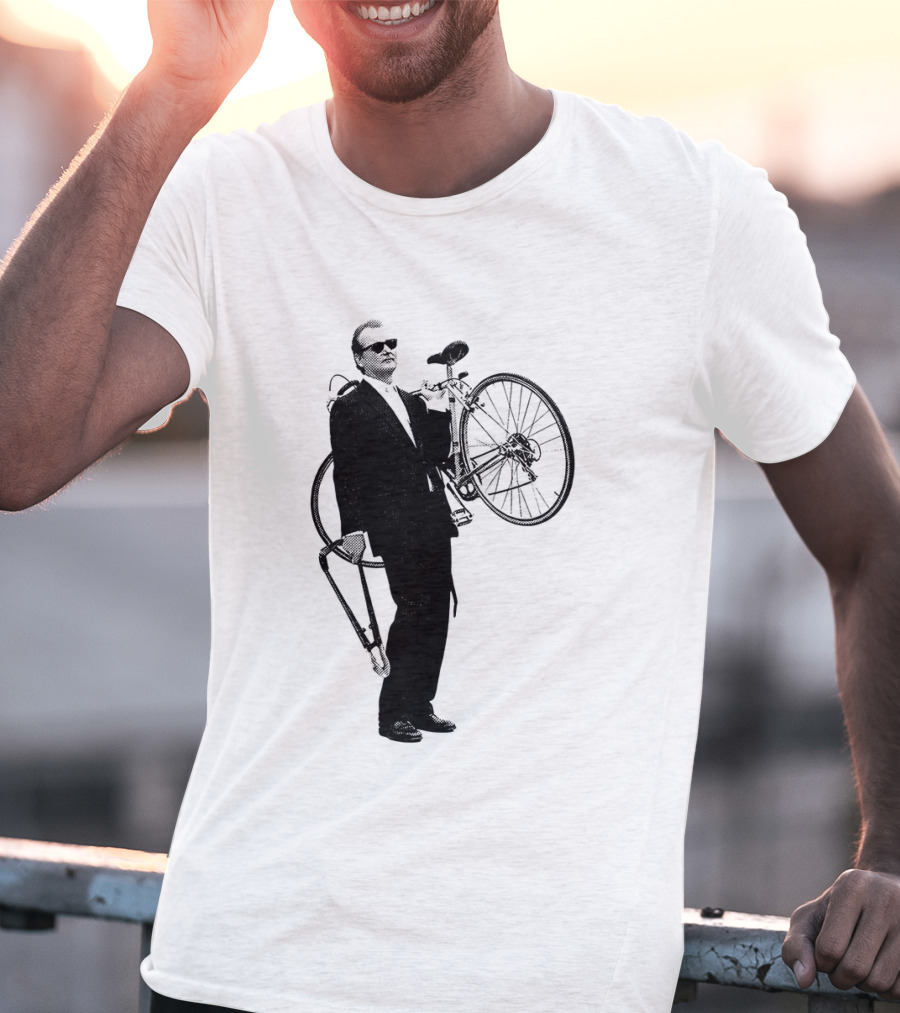 Bill Murray Rushmore Wes Anderson Tribute Cyclist T-Shirt