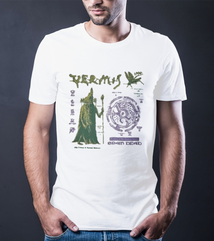 Vermis Brain Dead Fantasy Games Old Curses Mystic Frog Wizard T-Shirt