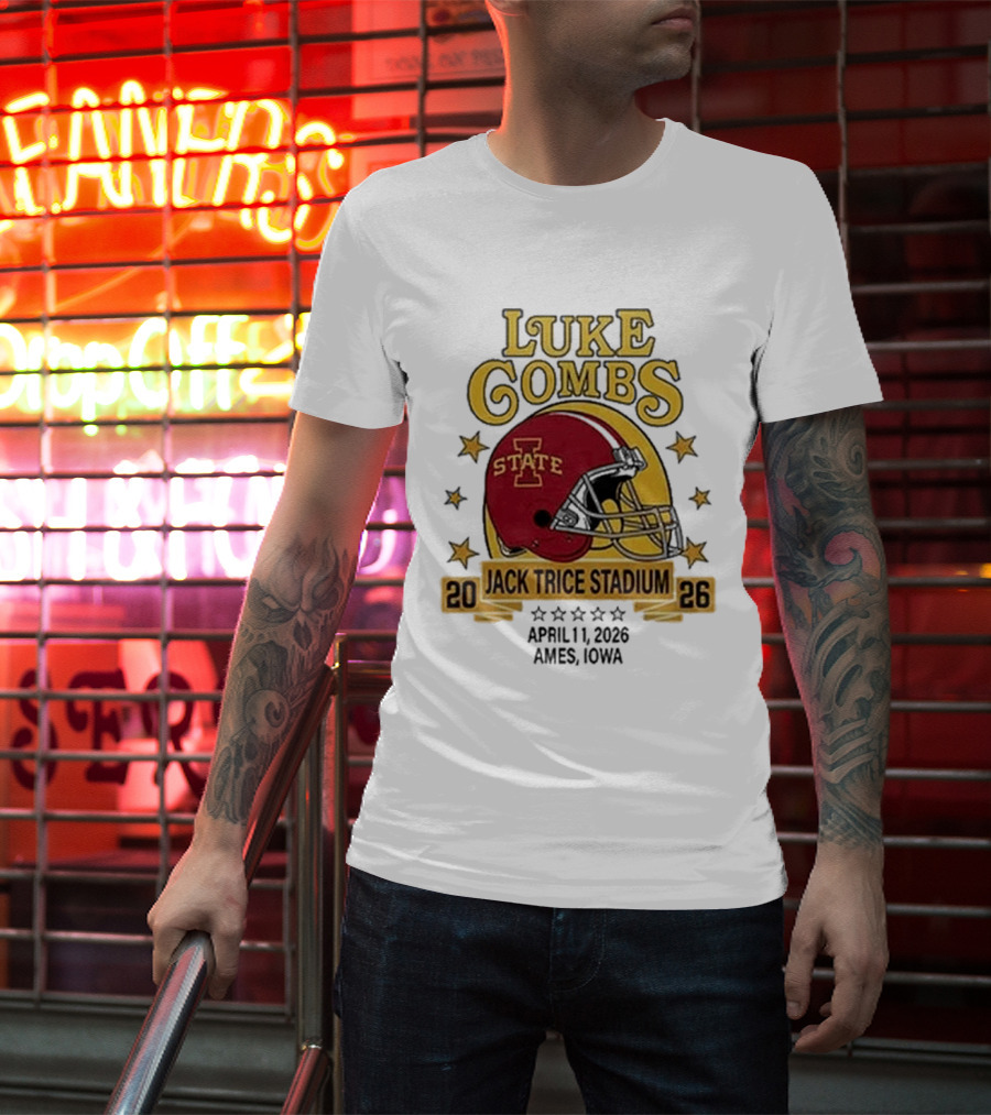 Luke Combs Iowa State Cyclones Jack Trice Stadium April 1 2026 Ames Iowa T-Shirt