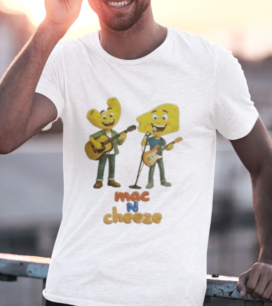 Nashville Predators Mac N Cheese Characters Guitar Duo T-Shirt