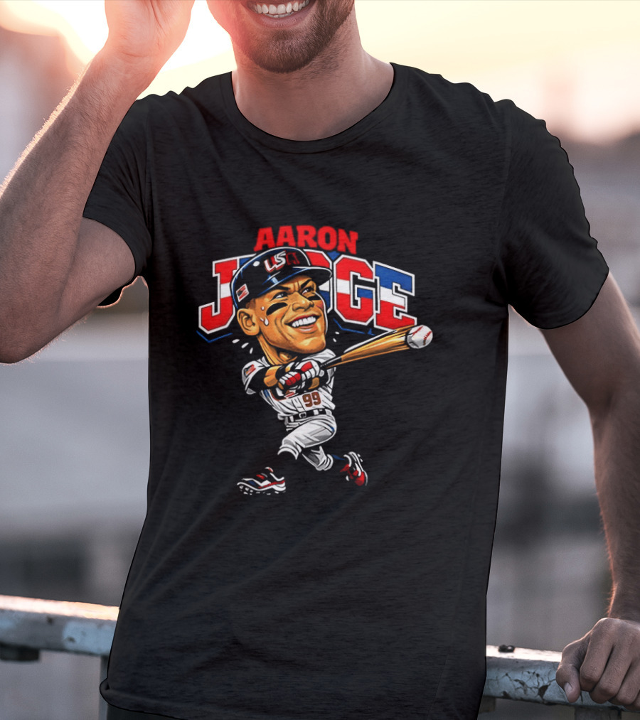 Aaron Judge USA Baseball Classic Swinging Caricature 99 T-Shirt