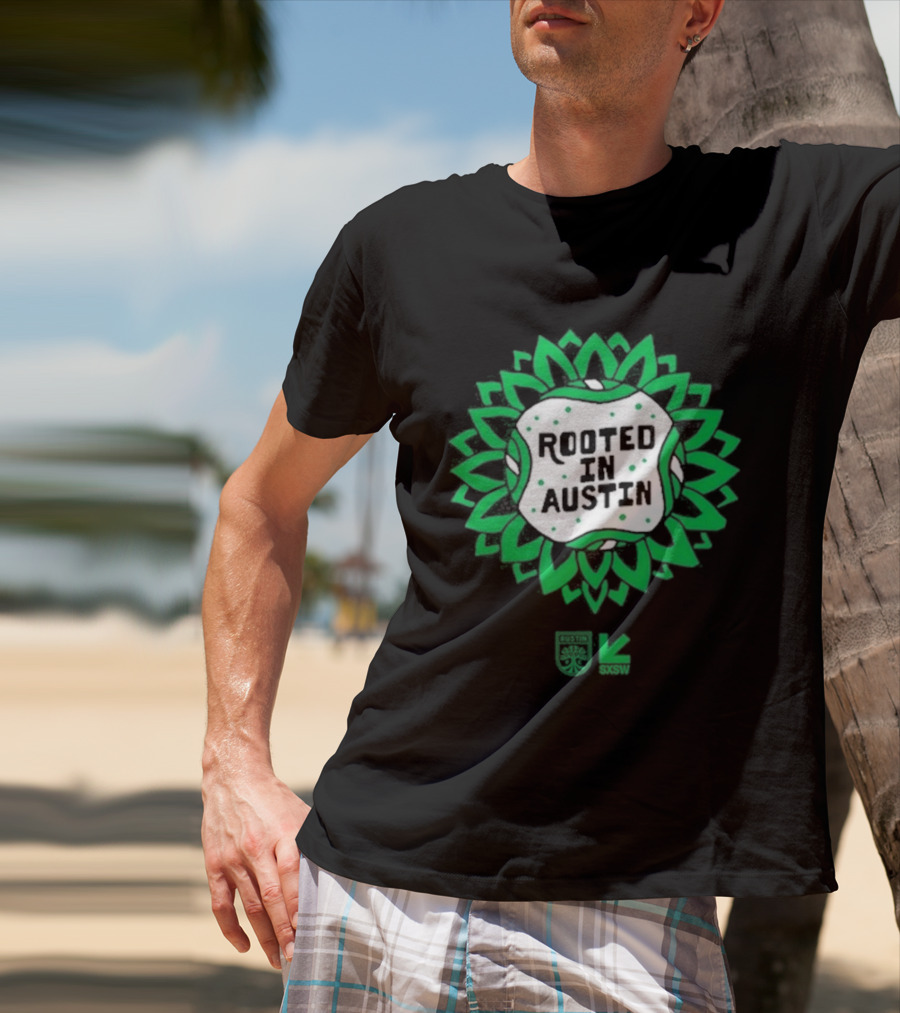 Rooted In Austin Austin FC SXSW Collaboration T-Shirt
