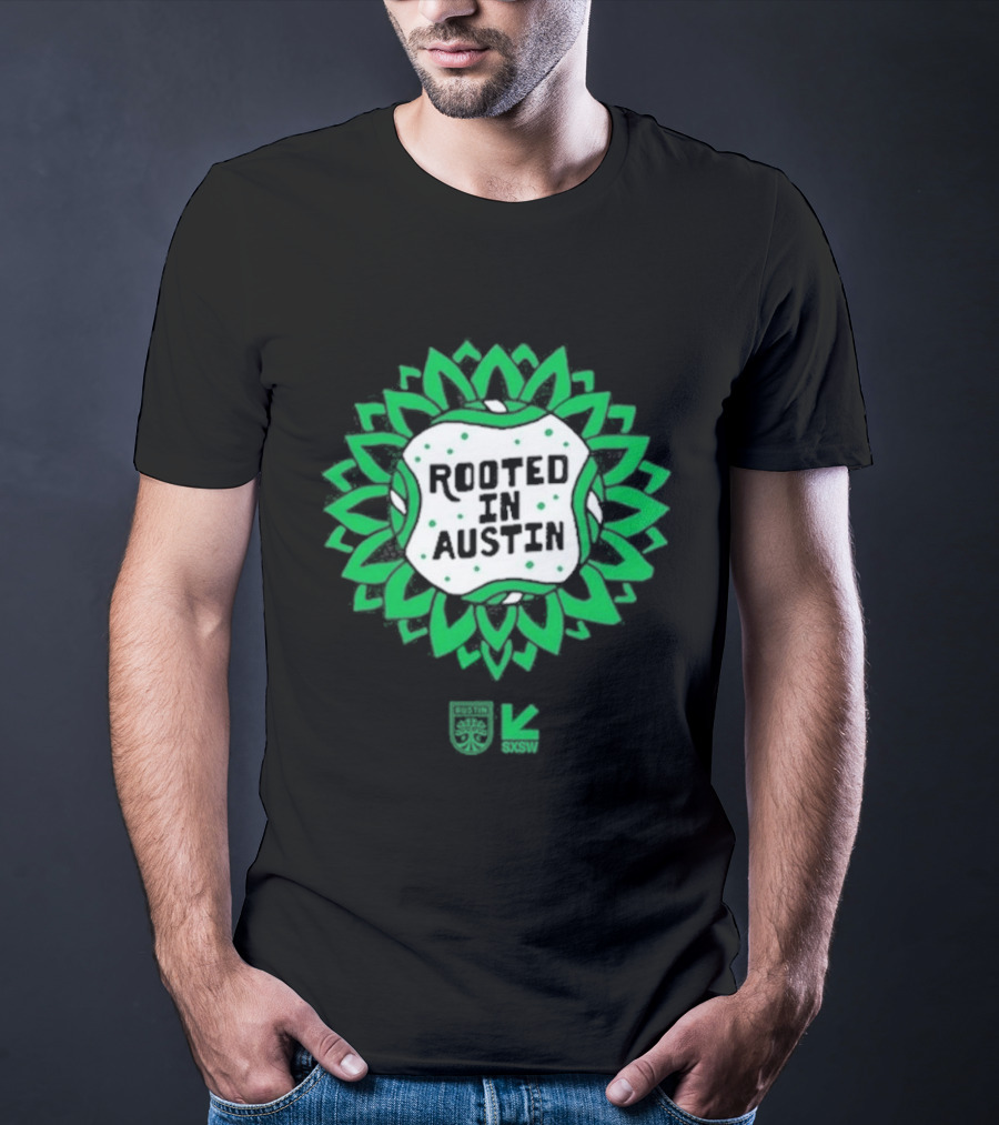 Rooted In Austin Austin FC SXSW Collaboration T-Shirt