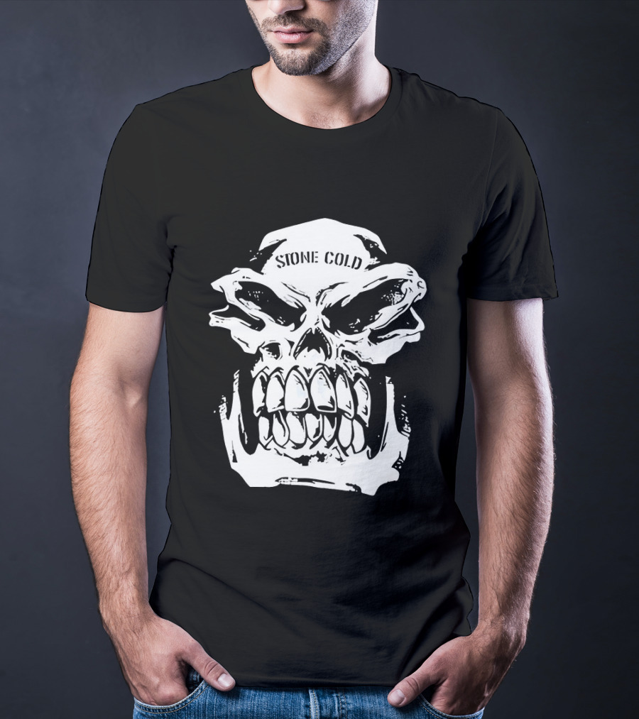 Stone Cold Steve Austin Hellraiser Skull Snow Wash T-Shirt