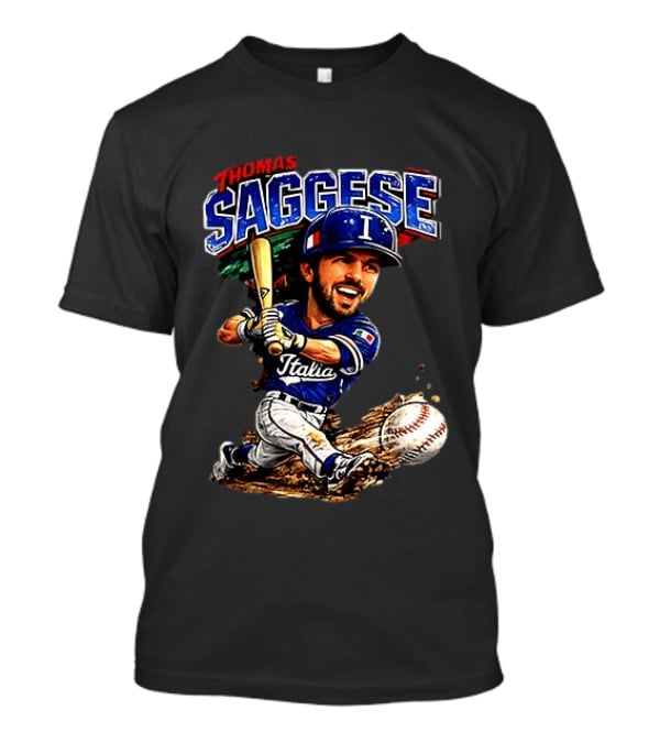 Thomas Saggese Italy Italia Baseball Classic Caricature T-Shirt