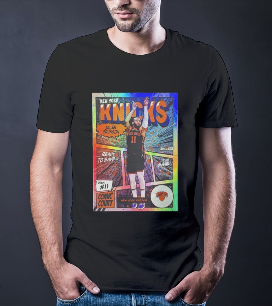 New York Knicks Jalen Brunson Comic Court Issue 11 T-Shirt