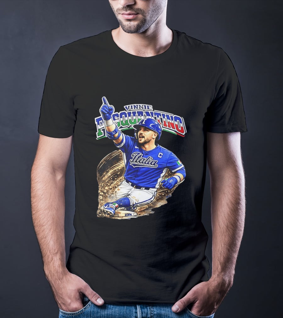 Vinnie Pasquantino Italy Baseball Classic Caricature Italia Jersey Celebration T-Shirt