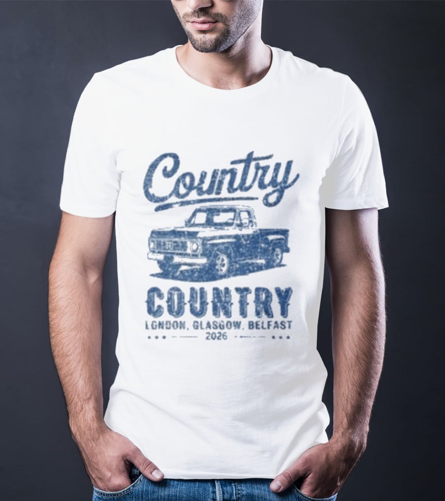 Country To Country London Glasgow Belfast 2026 Classic Car T-Shirt