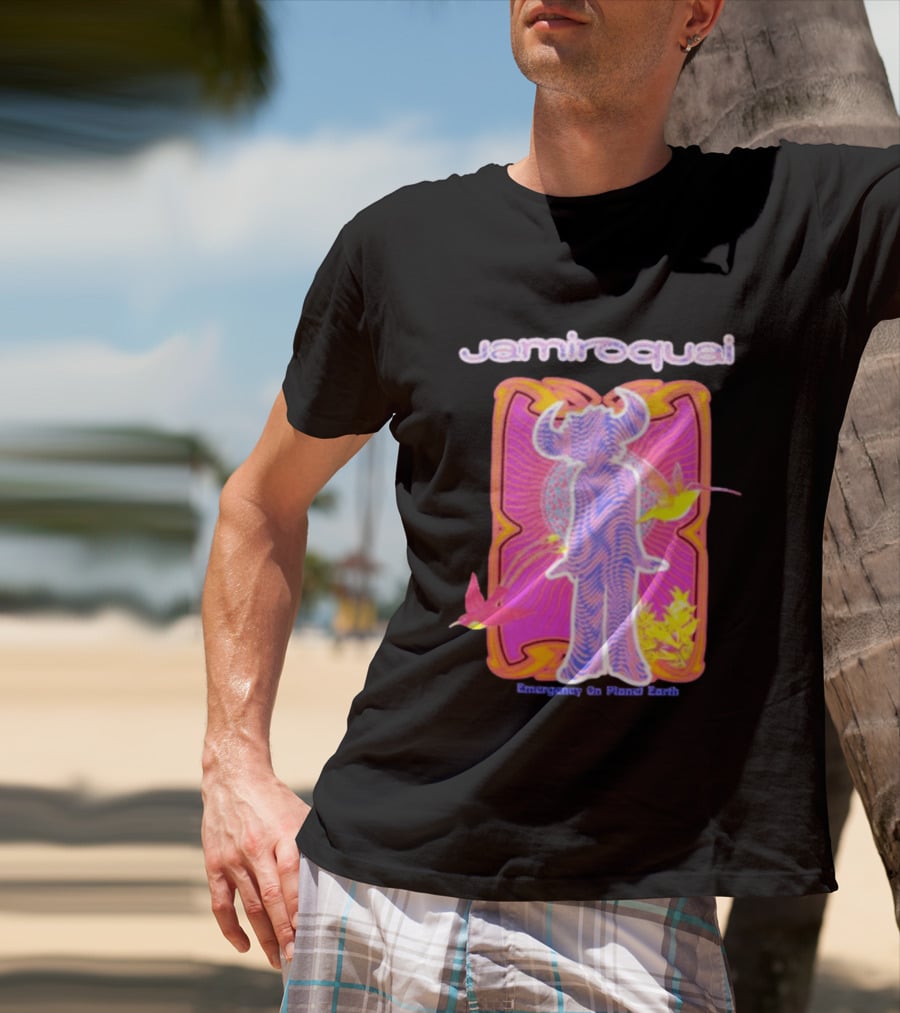 Jamiroquai Emergency On Planet Earth Psychedelic Vibrant Hummingbird T-Shirt