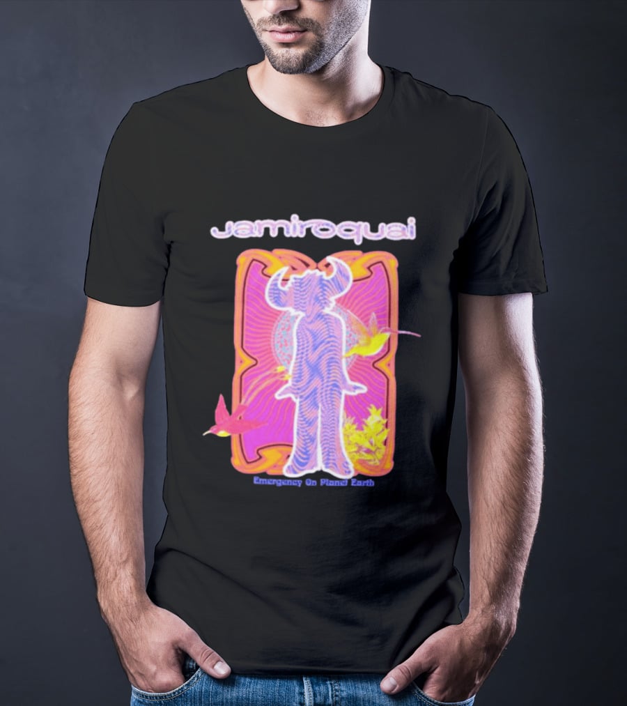 Jamiroquai Emergency On Planet Earth Psychedelic Vibrant Hummingbird T-Shirt