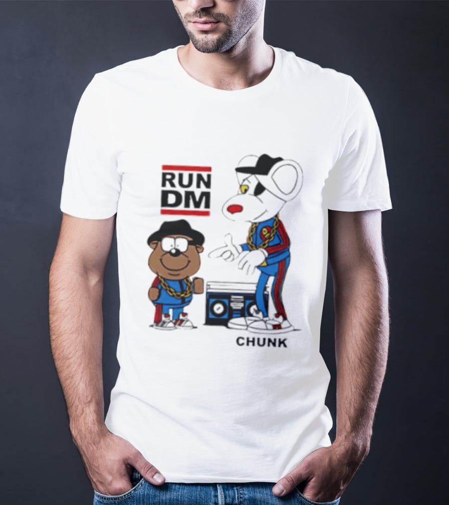 RUN DM Danger Mouse Penfold CHUNK With Boombox T-Shirt