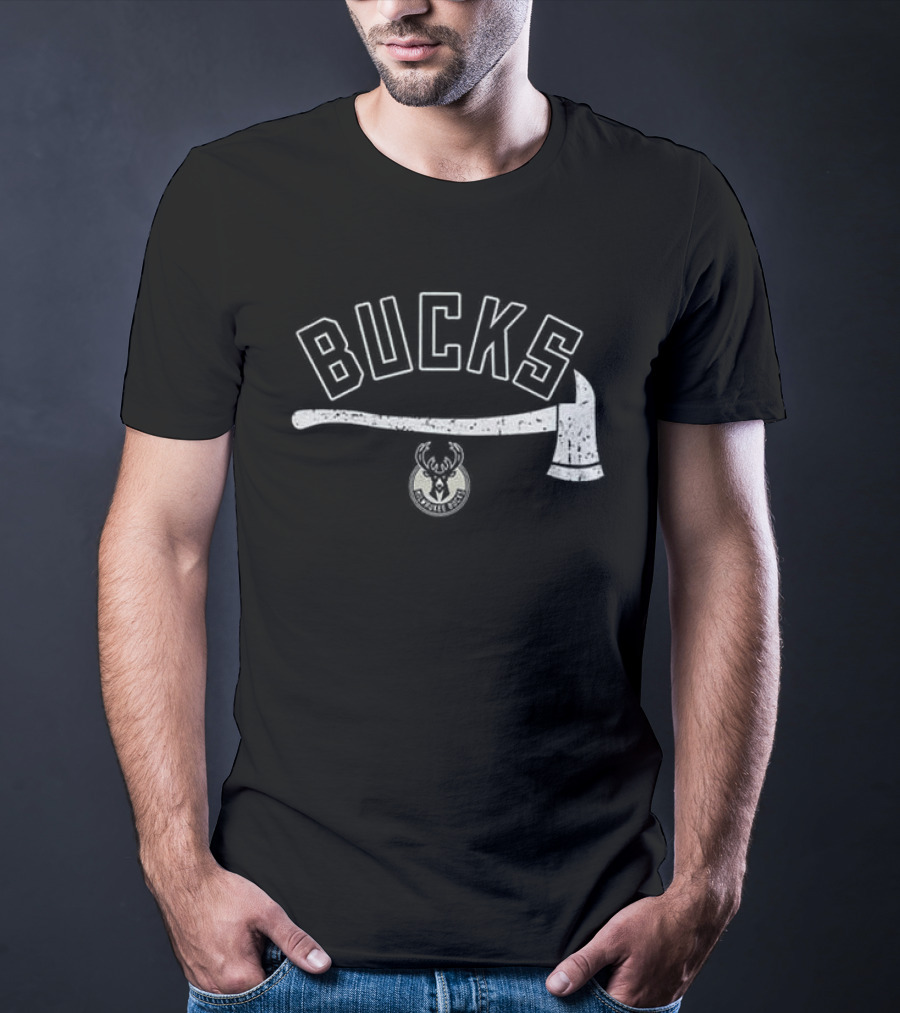 Bucks Firefighter Axe Milwaukee Team T-Shirt