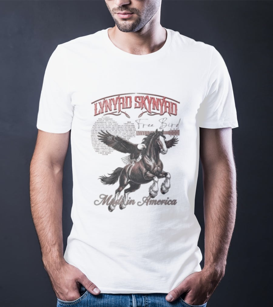 Lynyrd Skynyrd Free Bird Made In America Pegasus Flying T-Shirt