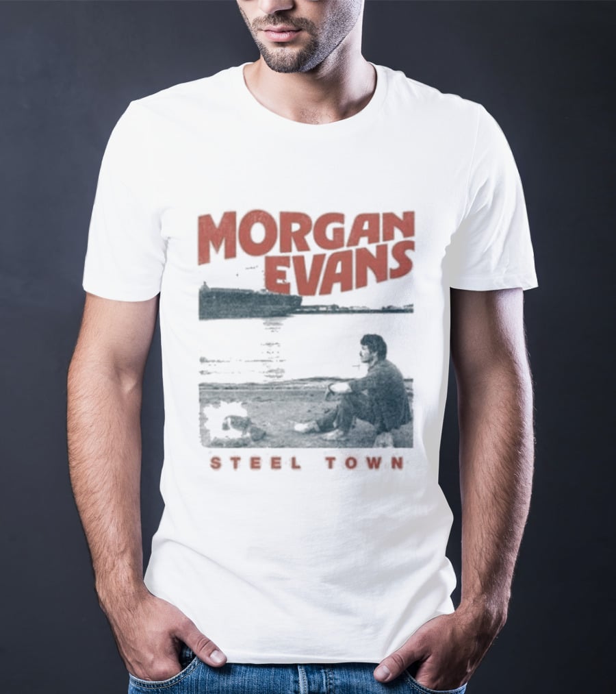 Morgan Evans Steel Town Sunset Silhouette Rowboat T-Shirt