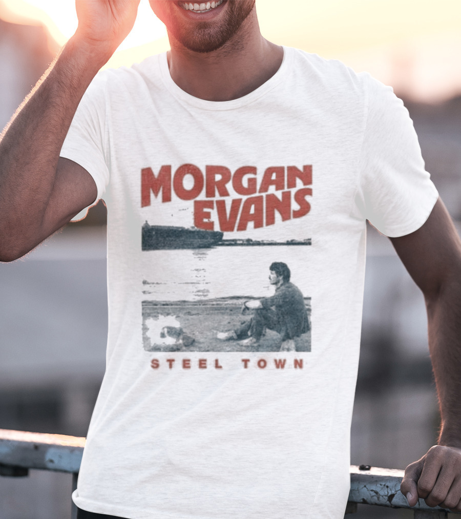 Morgan Evans Steel Town Sunset Silhouette Rowboat T-Shirt