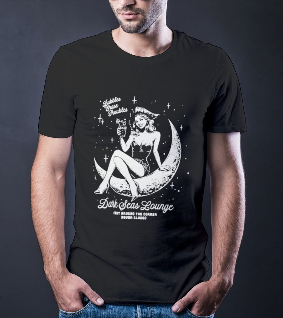 Dark Seas Lounge Hot Since The Summer Moon Maiden Cosmic Cocktails T-Shirt