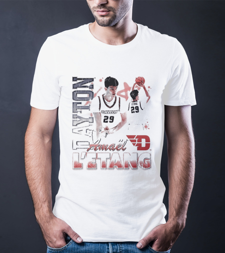 Dayton Flyers Amael L'Etang Basketball Player Number 29 T-Shirt