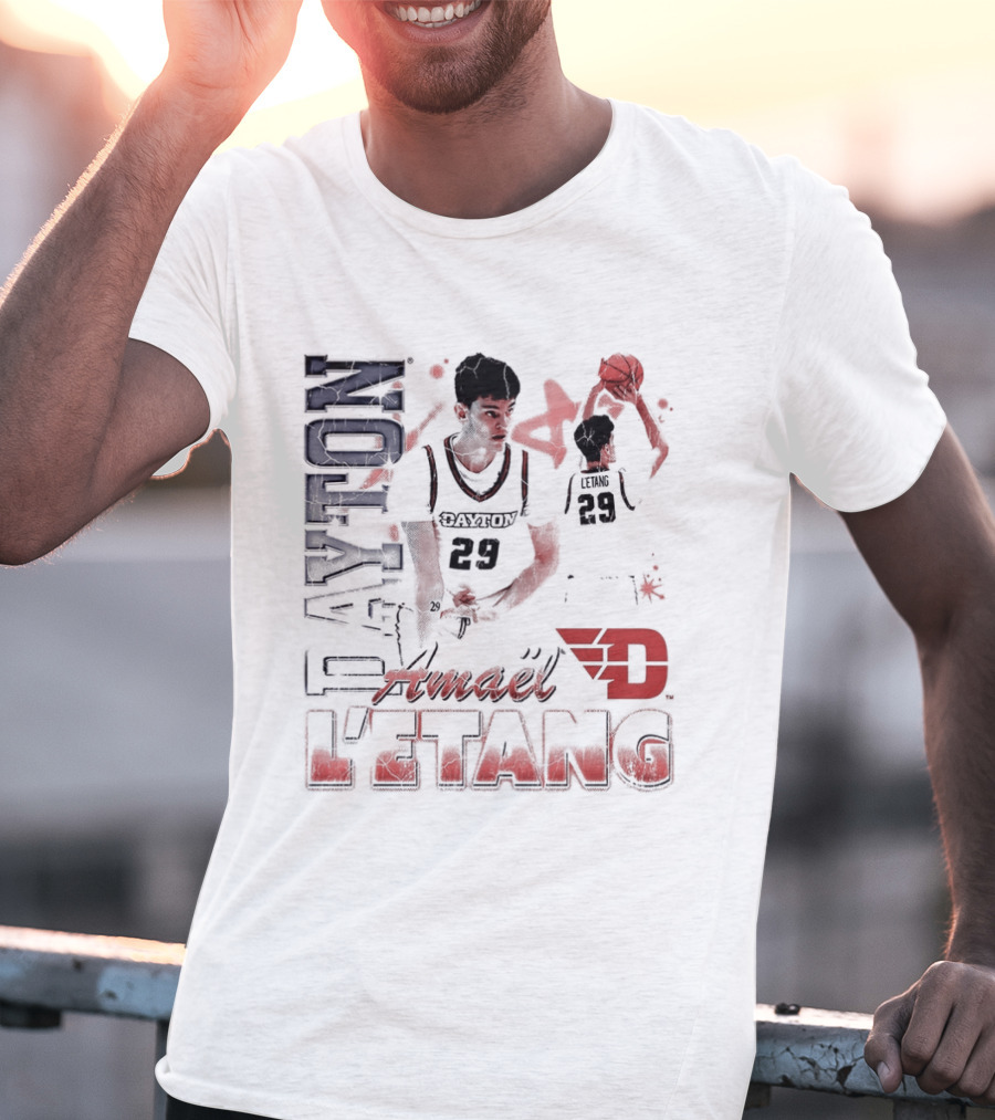 Dayton Flyers Amael L'Etang Basketball Player Number 29 T-Shirt