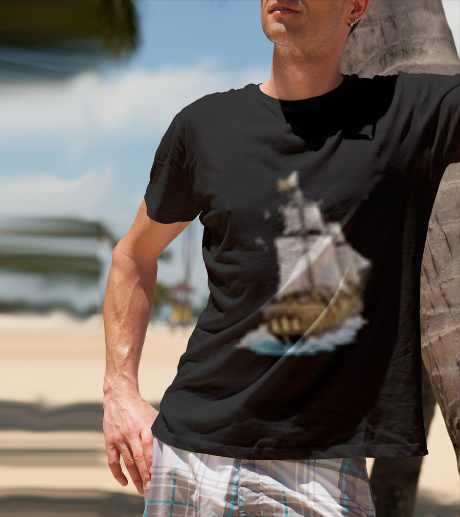 Johnny Blue Skies Dark Clouds Mutiny Midnight Ship Adventure T-Shirt