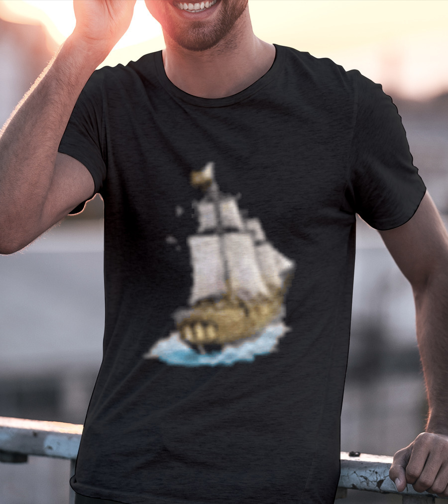Johnny Blue Skies Dark Clouds Mutiny Midnight Ship Adventure T-Shirt
