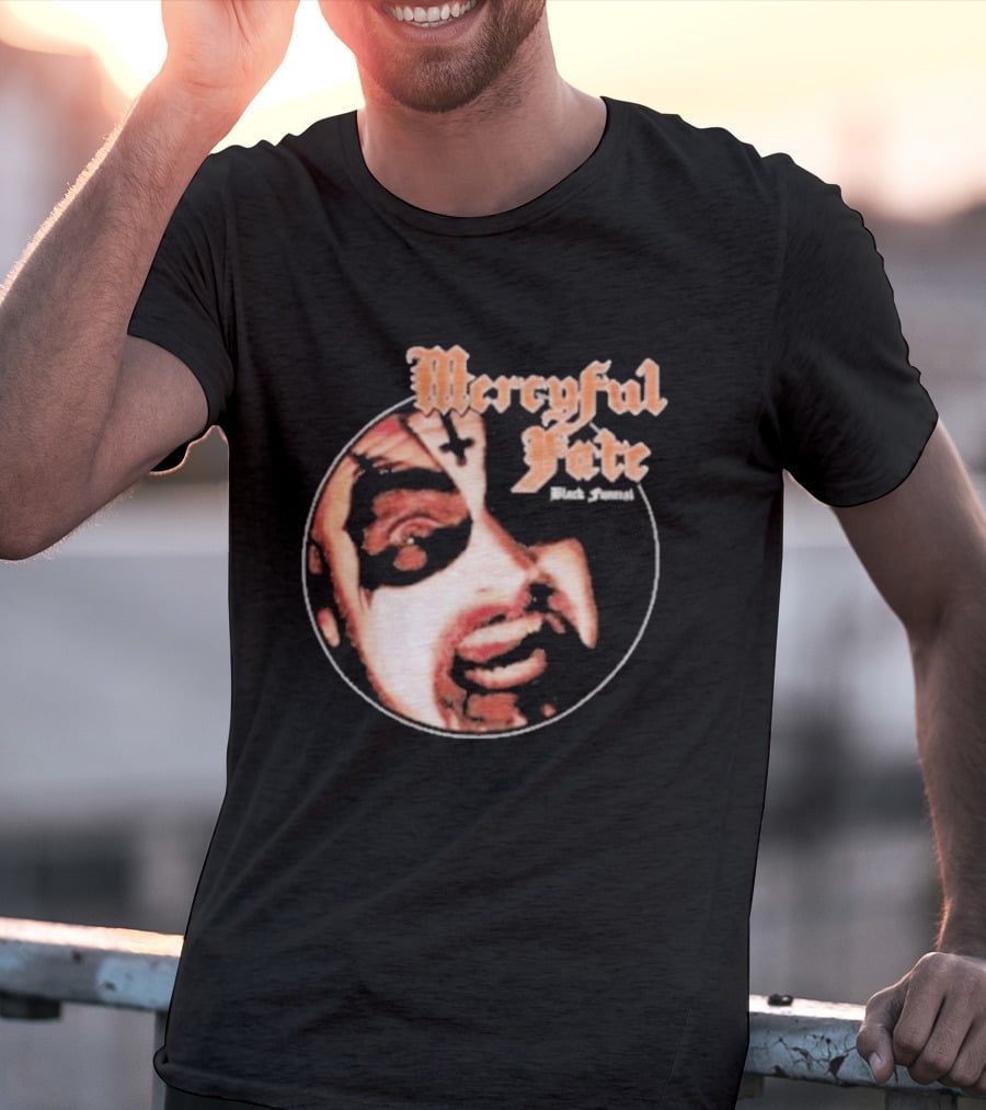 Mercyful Fate Black Funeral Face Paint Circle T-Shirt