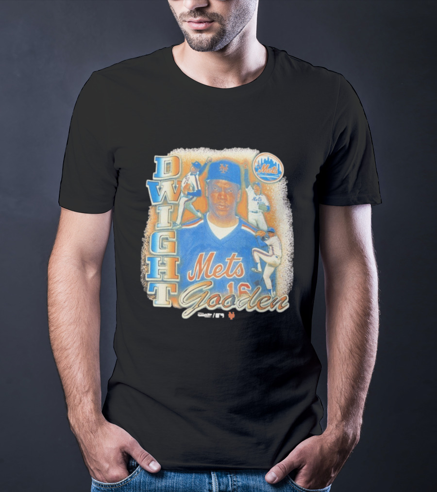 Dwight Gooden Mets 16 MLB Legendary Player Collage T-Shirt