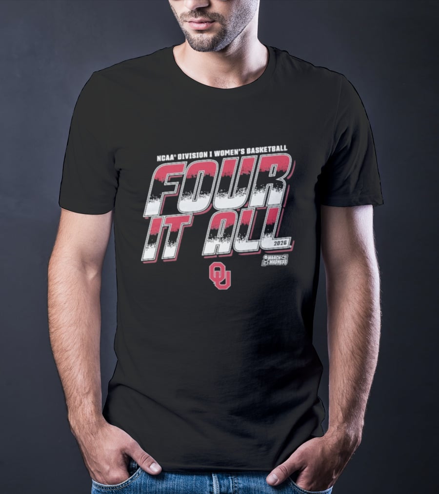 NCAA Division I Women's Basketball Oklahoma Sooners Four It All 2026 OU T-Shirt