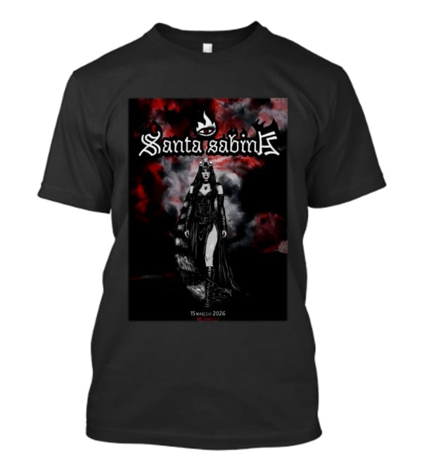 Santa Sabina Mexico City 15 Marzo 2026 Artwork Dark Gothic T-Shirt