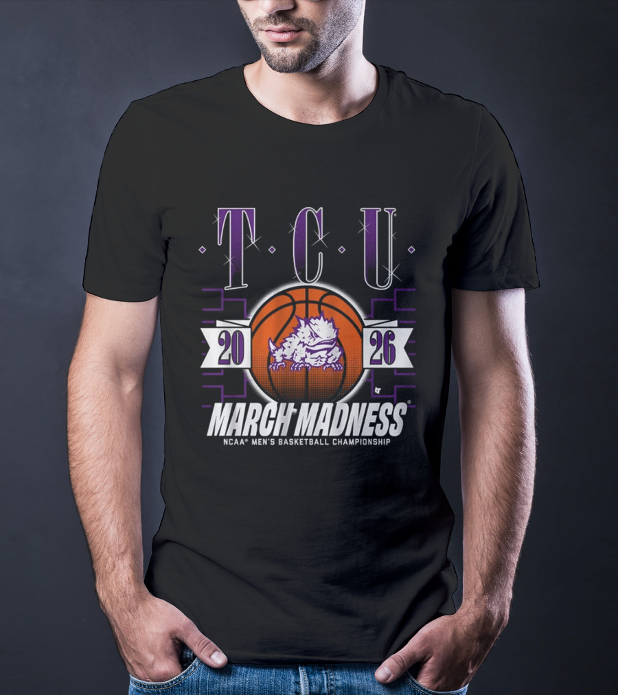 TCU Horned Frogs 2026 NCAA Men's Basketball Championship March Madness T-Shirt