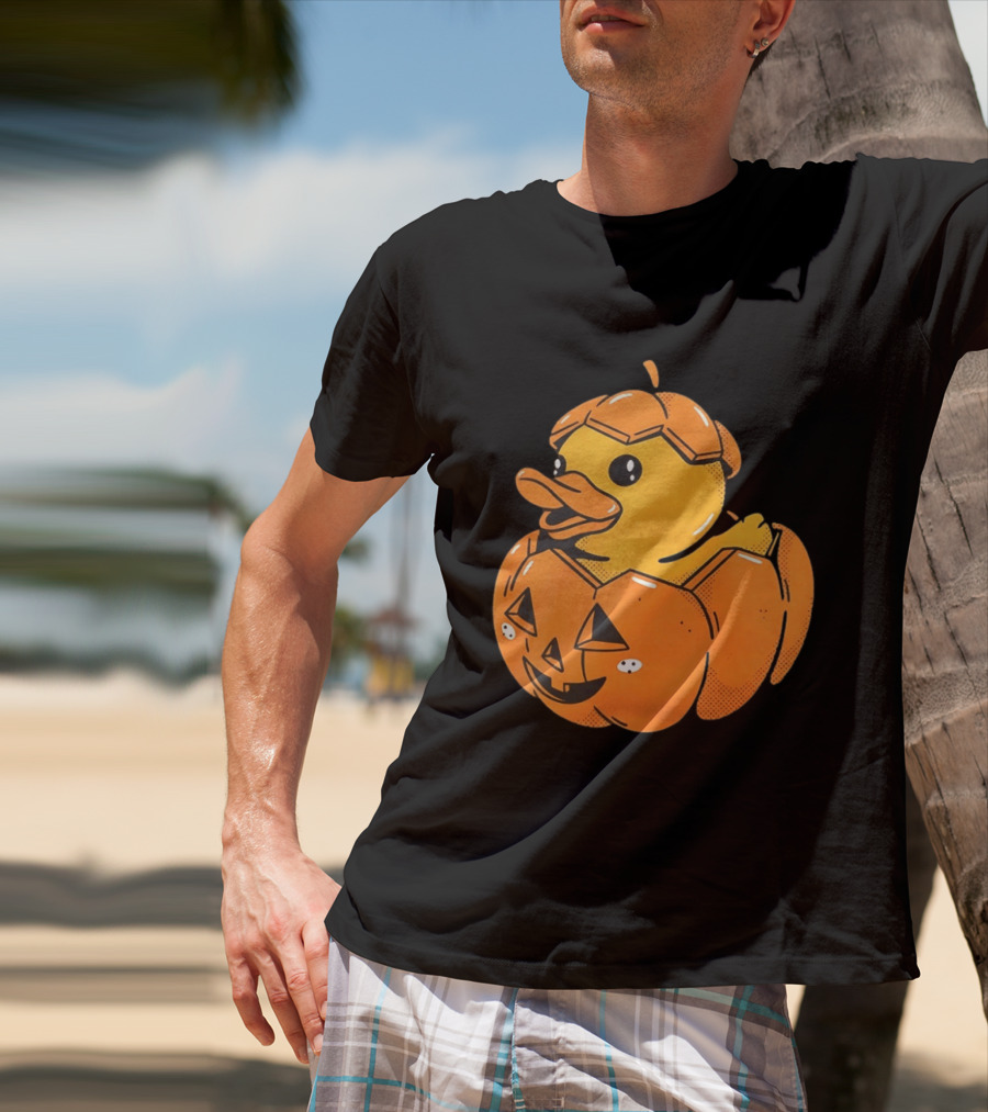 Rubber Duck Pumpkin Halloween Jack O' Lantern T-Shirt