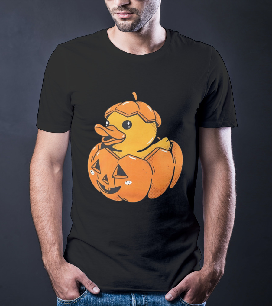 Rubber Duck Pumpkin Halloween Jack O' Lantern T-Shirt