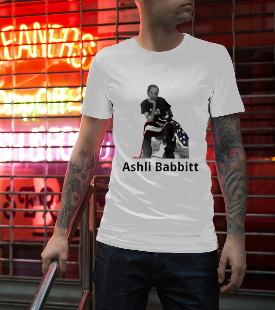 Ashli Babbitt USA Flag Hug T-Shirt