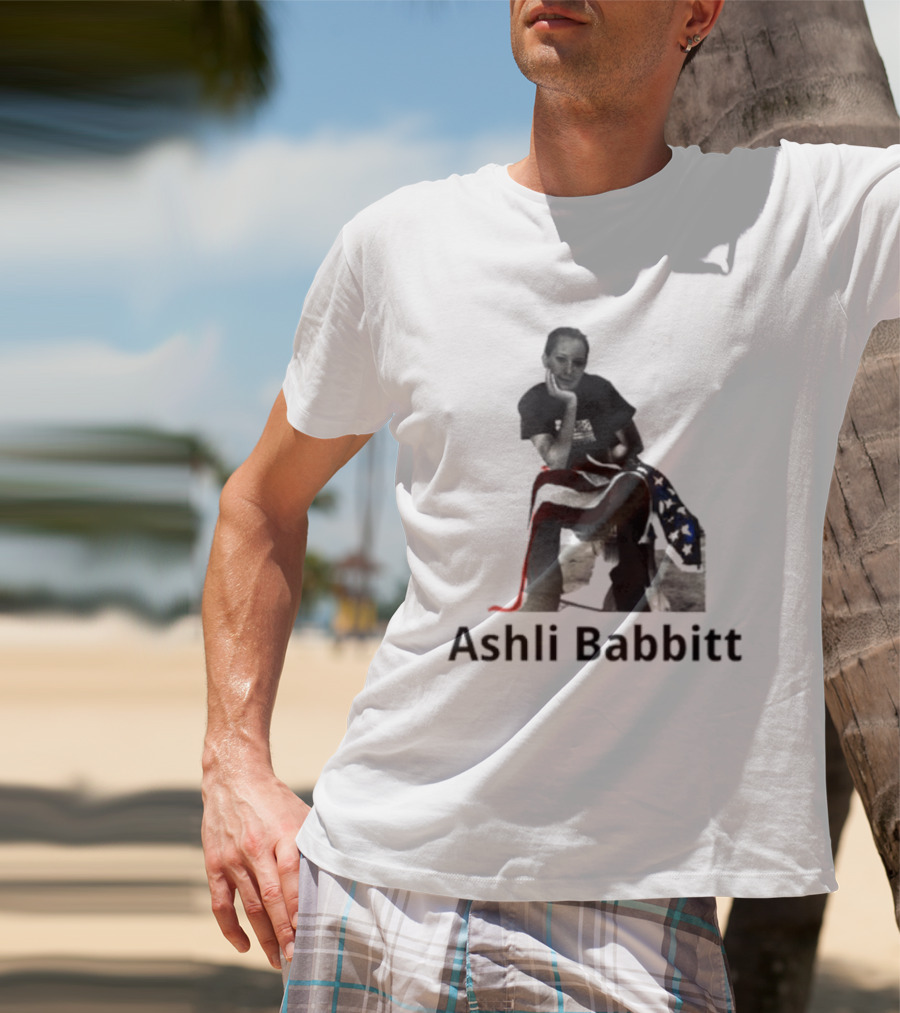 Ashli Babbitt USA Flag Hug T-Shirt