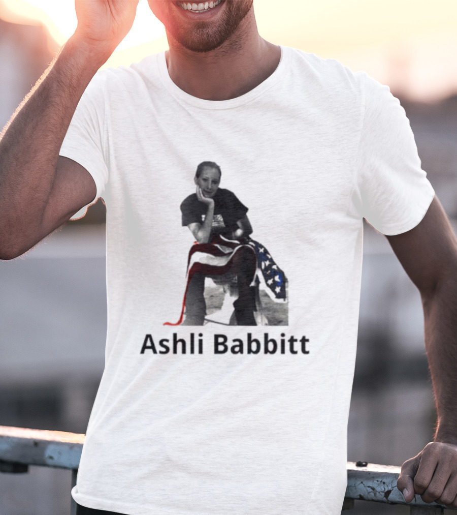 Ashli Babbitt USA Flag Hug T-Shirt
